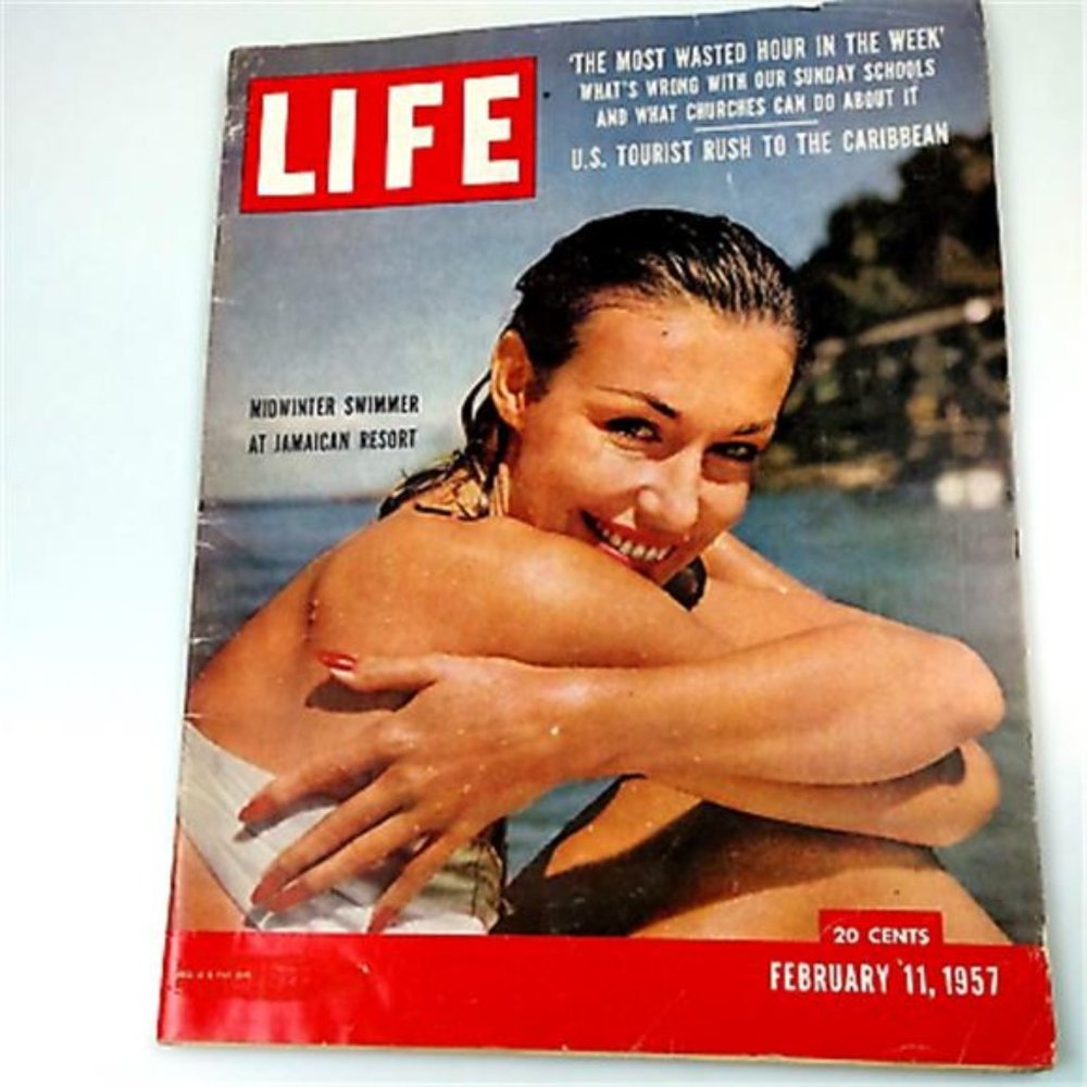 LIFE MAGAZINE FEBRUARY 11 1957 MIDWINTER SUMMER JAMAICAN RESORT CARIBBEAN